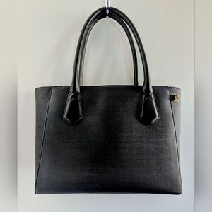 Dagne Dover Allyn Leather Laptop Tote | Onyx | Large